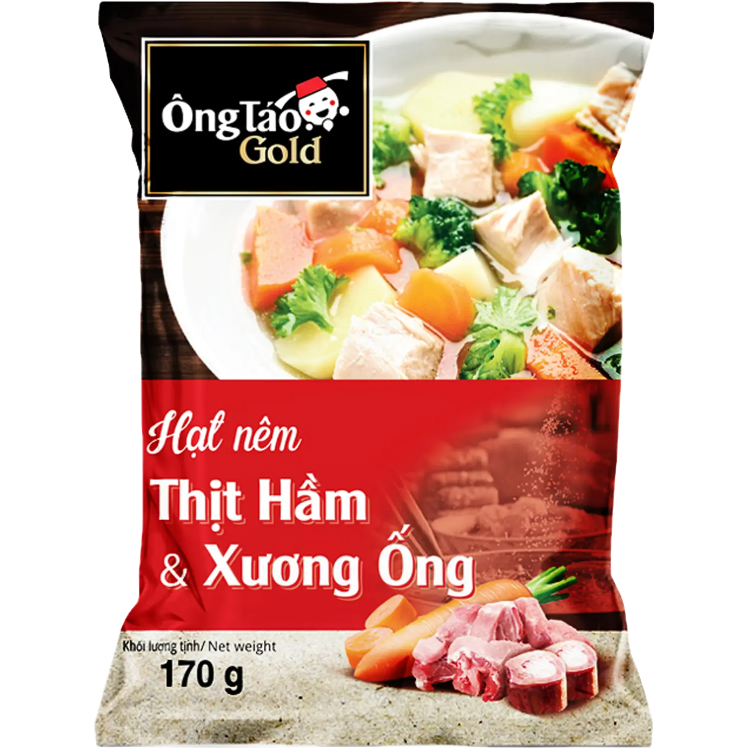 Hạt nêm Ông Táo GOLD 170gr - từ thịt hầm và xương ống