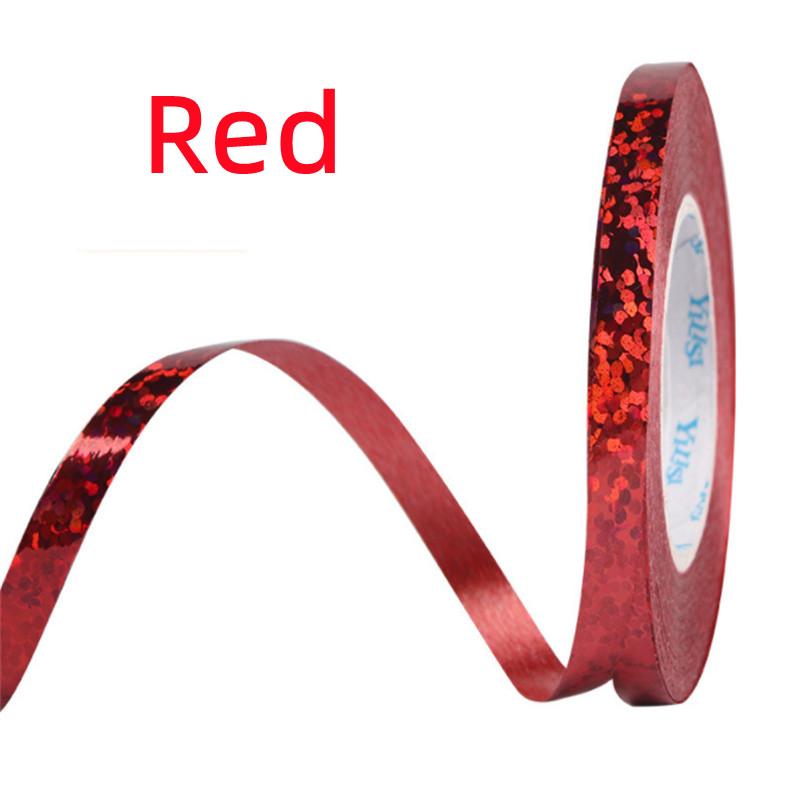 Product Introduction of 10m Gold Silver Red Blue Purple Green Laser Balloon Ribbon Wedding Birthday Party Ribbon Balloon Accessories Decoration 10