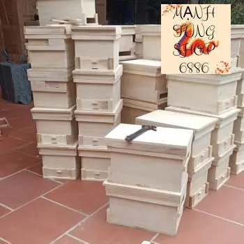 Thùng nuôi ong nội 42x21 gỗ gạo ván liền dày 17-1,8cm