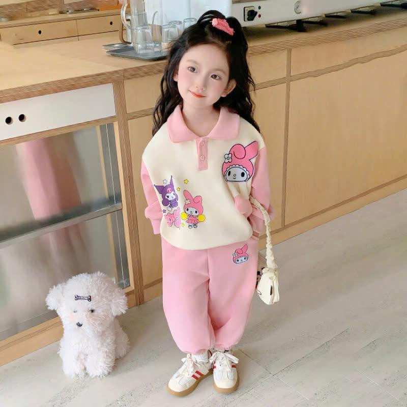  Sét Bộ Nỉ Thu Đông Kuromi Dễ Thương Dành Cho Bé Gái Size Từ 15-45kg.Chất Nỉ Dày Dặn,Ấm Áp Có Thể Giặt Máy 