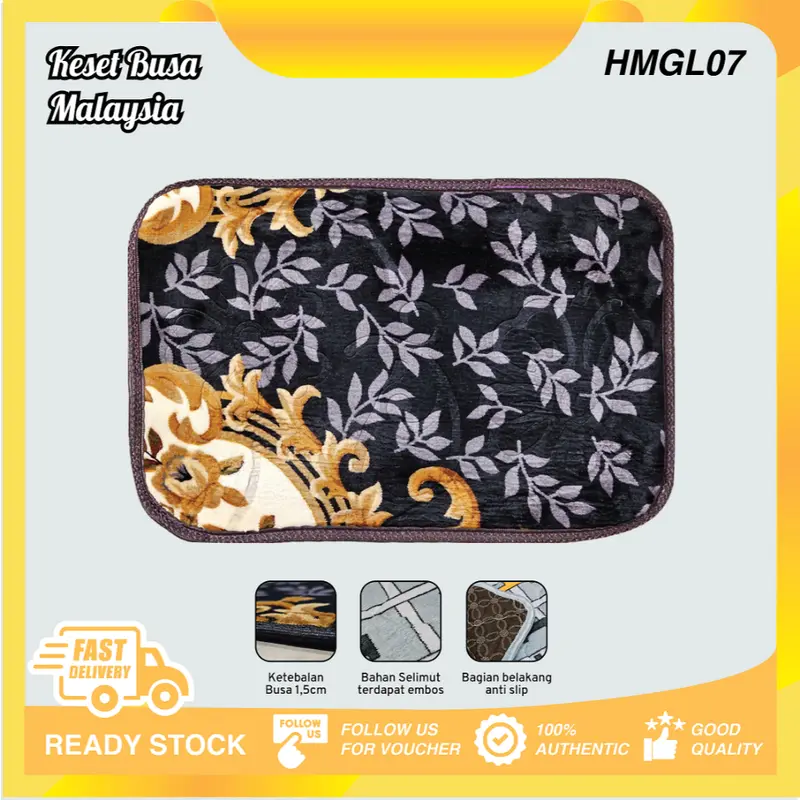 [HG] Karpet keset Busa Malaysia Emboss Obras Anti Slip 60 x 40 4