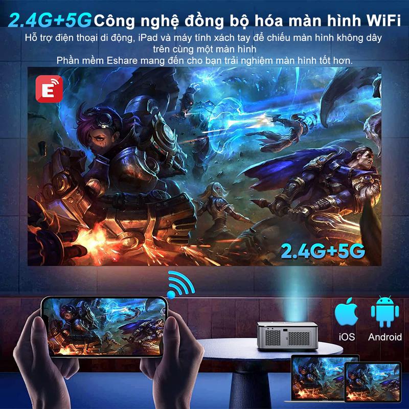 Product Introduction of Máy Chiếu GOOJODOQ Wifi 8k Full HD 1080p 15000 LM Hỗ Trợ Android Bằng Đồng Bộ Màn Hình Smartphone Projector 6