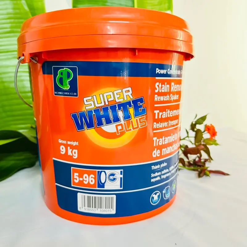 Tặng 1 Bộ Đũa Ăn) Bột Giặt Super White Hương Thơm Xô 9kg Làm Sạch Quần Áo 1