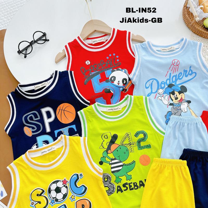 Bộ Ba Lỗ Thể Thao Minkymom Vải Thun Lạnh Cho Bé Trai 8-27kg BL-IN52 4