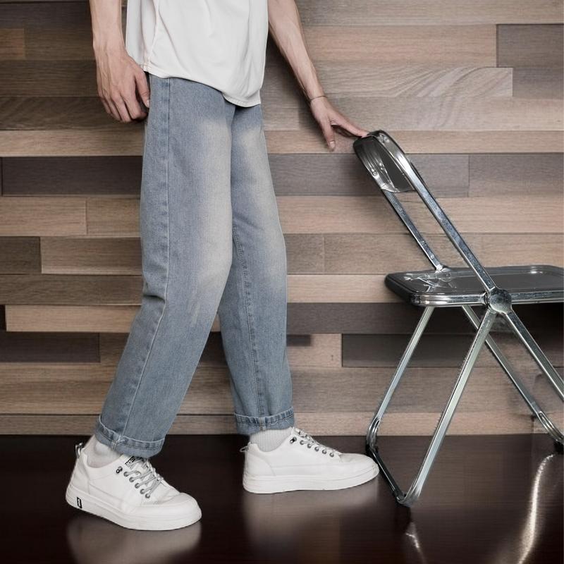 Product Introduction of Quần bò ống suông chất jean nam dáng baggy màu xanh đen xám phom rộng Menswear Denim Pants Có Túi Ong 18