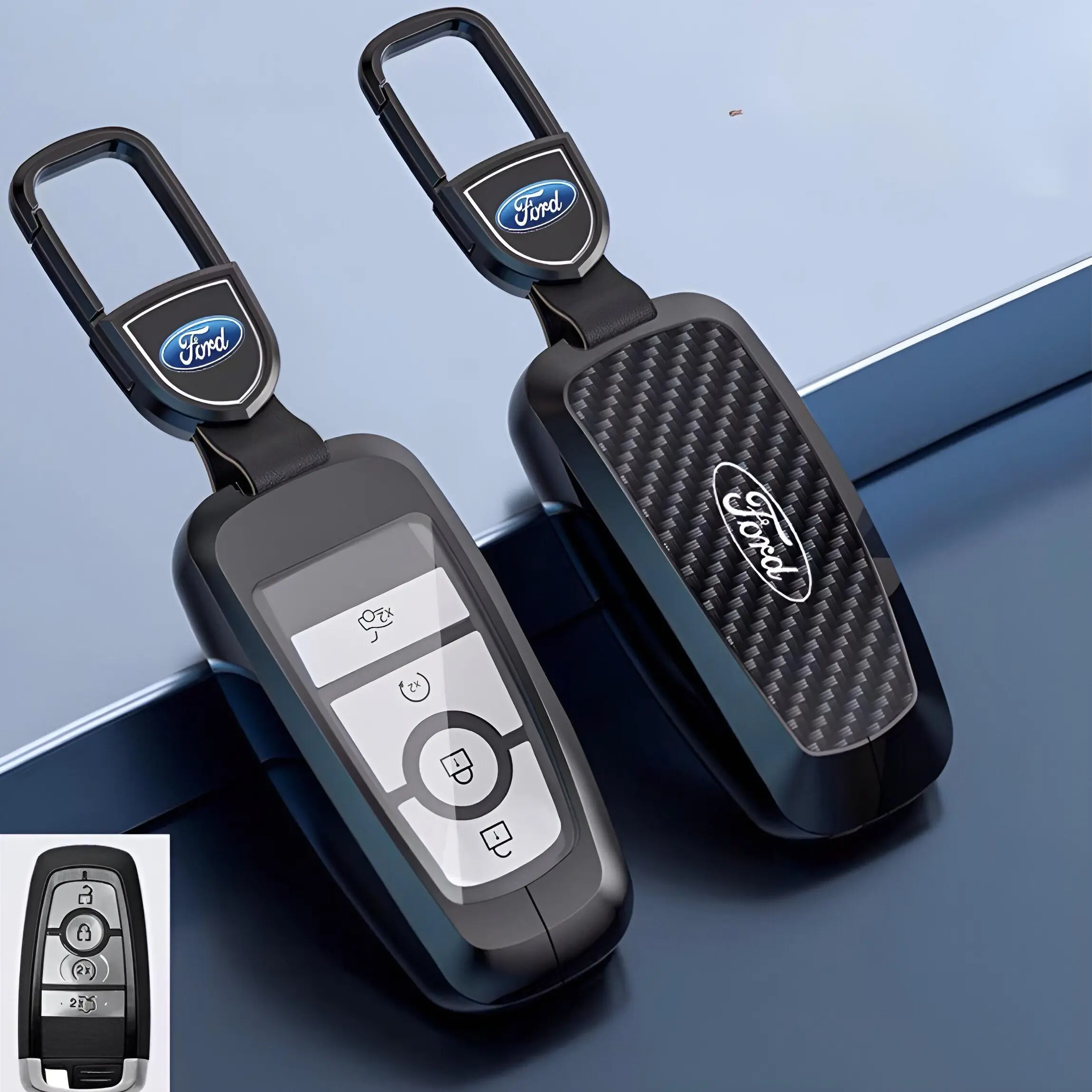 Ốp Chìa Khoá Everest , Raptor , Ranger 2 nút , 3 nút ,4 nút Hợp Kim Silicon Móc Khoá