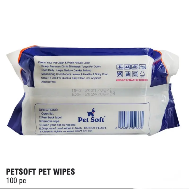 Pet Wipes 100lembar / Tissue Basah Hewan dengan Harum Green Apple 2
