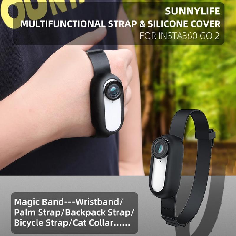 Product Introduction of Silicone Protective Case Cover for Insta360 GO 2 Wristband Backpack Bicycle Cat Collar Strap Camera Accessories 14