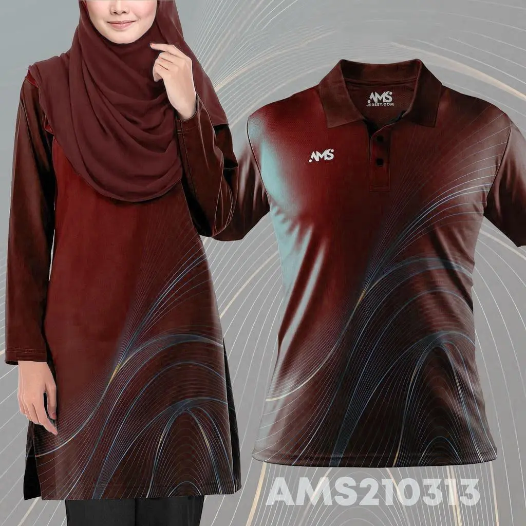 2024 Muslim couple outfit couple set couple shirt baju sedondon brown