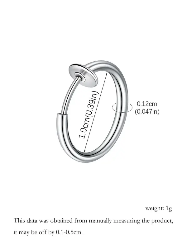 Simple Stainless Steel No Piercing Earring, 2 Pairs Fashionable Earrings for Women & Men for Party, Daily Clothing Decor, Trendy All-match & Exquisite Jewelry for Birthday Gift 6