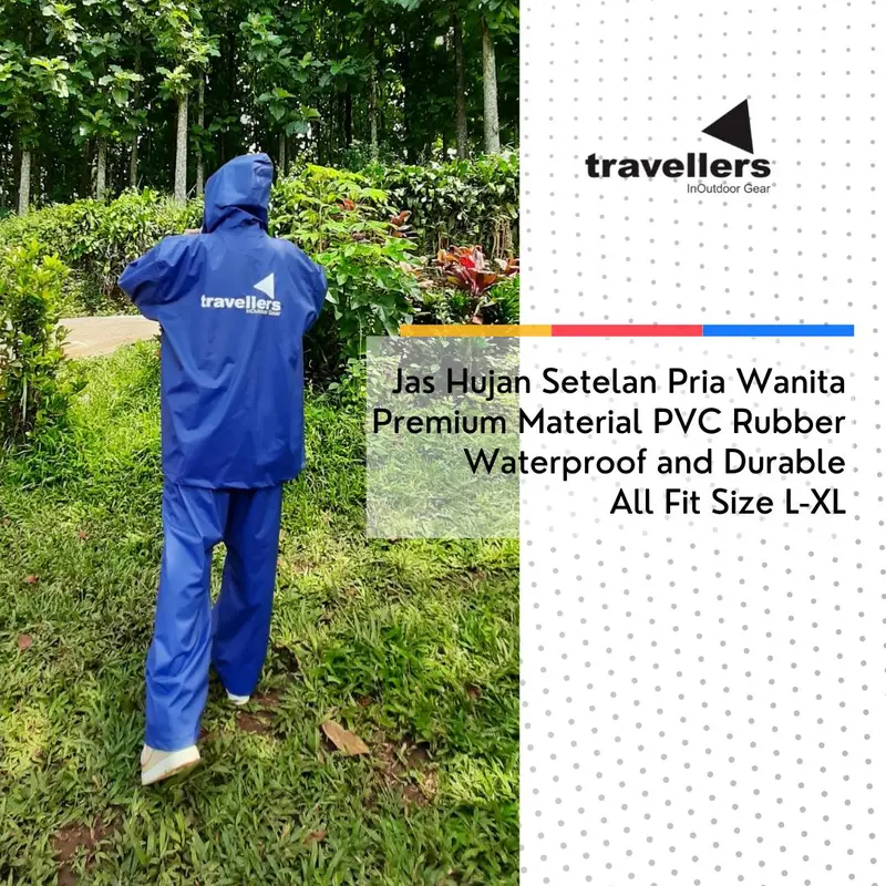 Traveller Jas Hujan Premium Setelan Celana Pria Wanita Raincoat 2