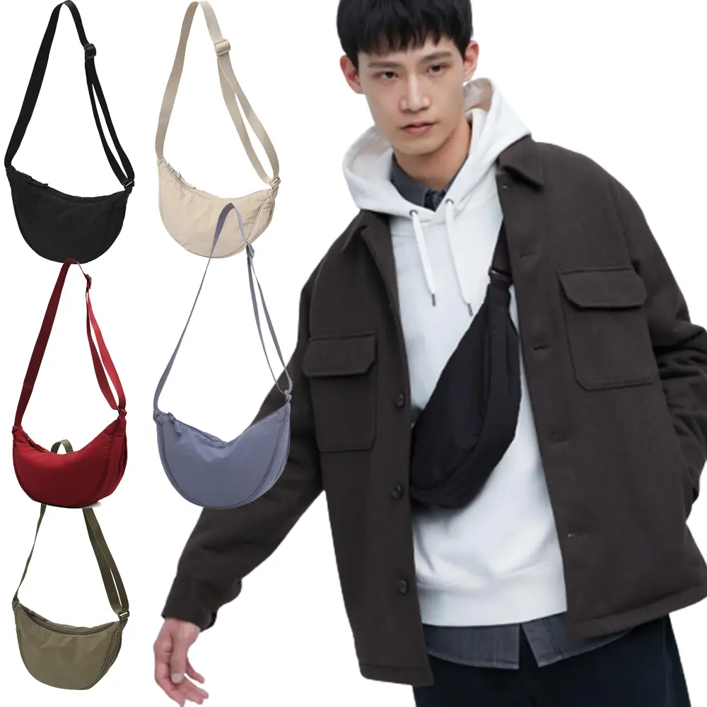 HypeVibes 12 Colour Round Mini Shoulder Nylon Colour Sling Bag Unisex Bag Viral Minimalist Cityboy Bags Crossbody