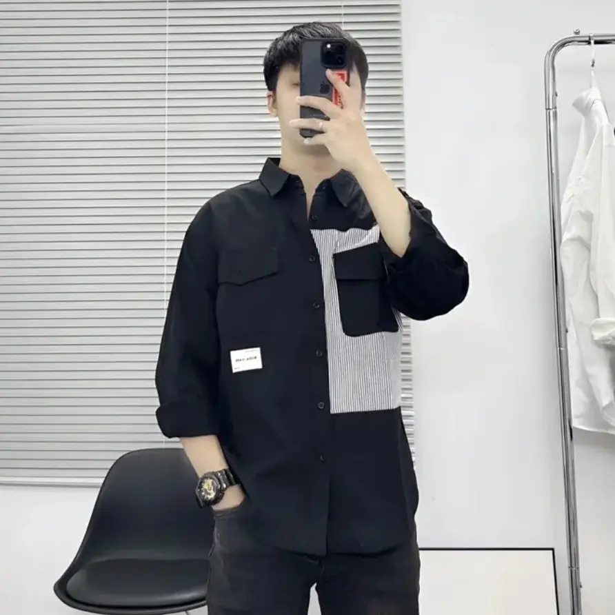 Áo sơ mi kaki nam thời trang boy phố  chuẩn form (HÀNG Y HINH) Menswear Jean