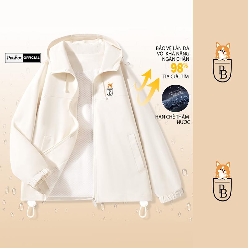 Product Introduction of Áo Khoác Gió Nam Nữ Mũ Cao Cấp 2 Lớp PEABOO Mã PBDOG In Hình Chống Nước Chống Nắng Form Rộng Kiểu Dáng Unisex 5