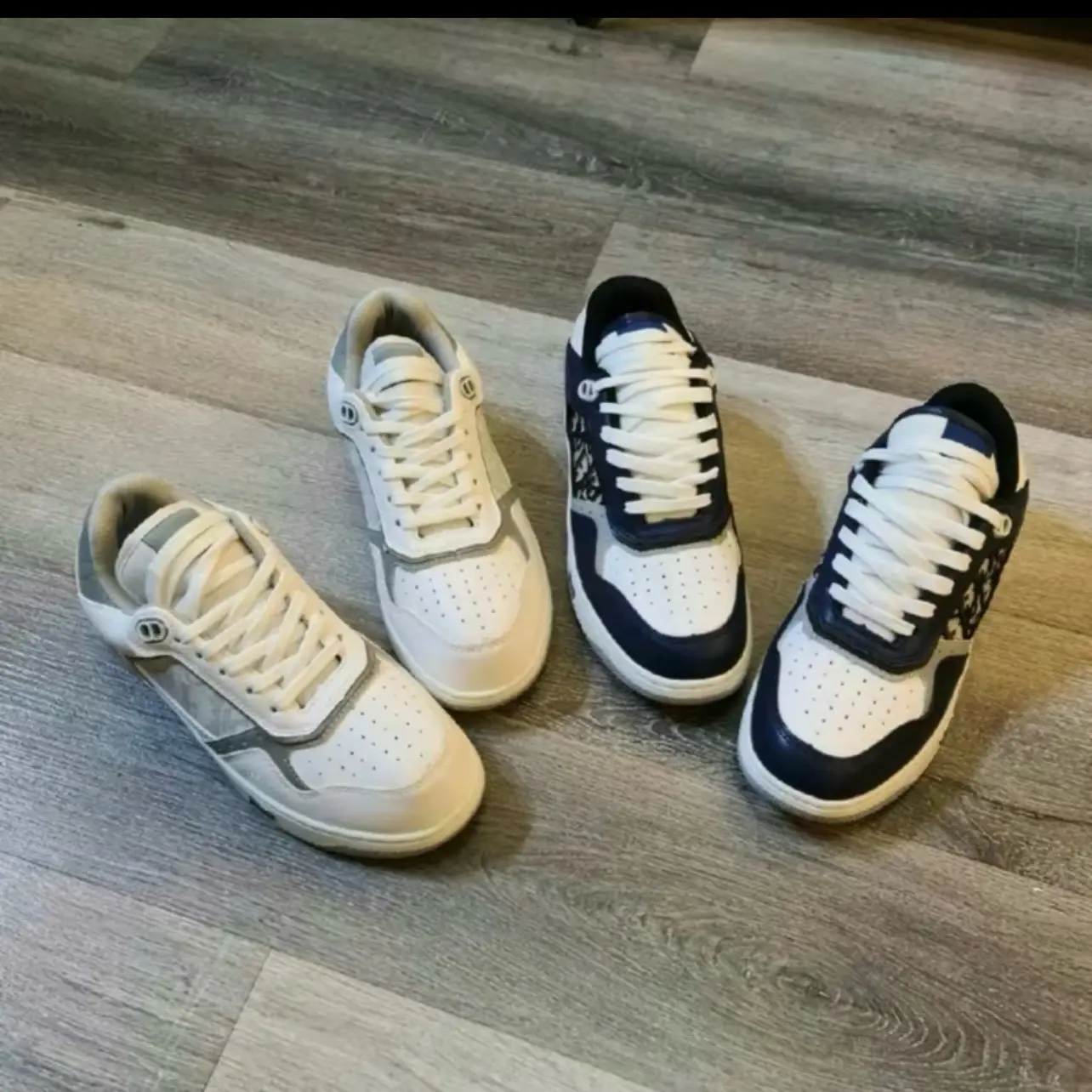 Giầy Thể Thao b27 In Họa Tiết 2 Màu Sang Chảnh Sneaker