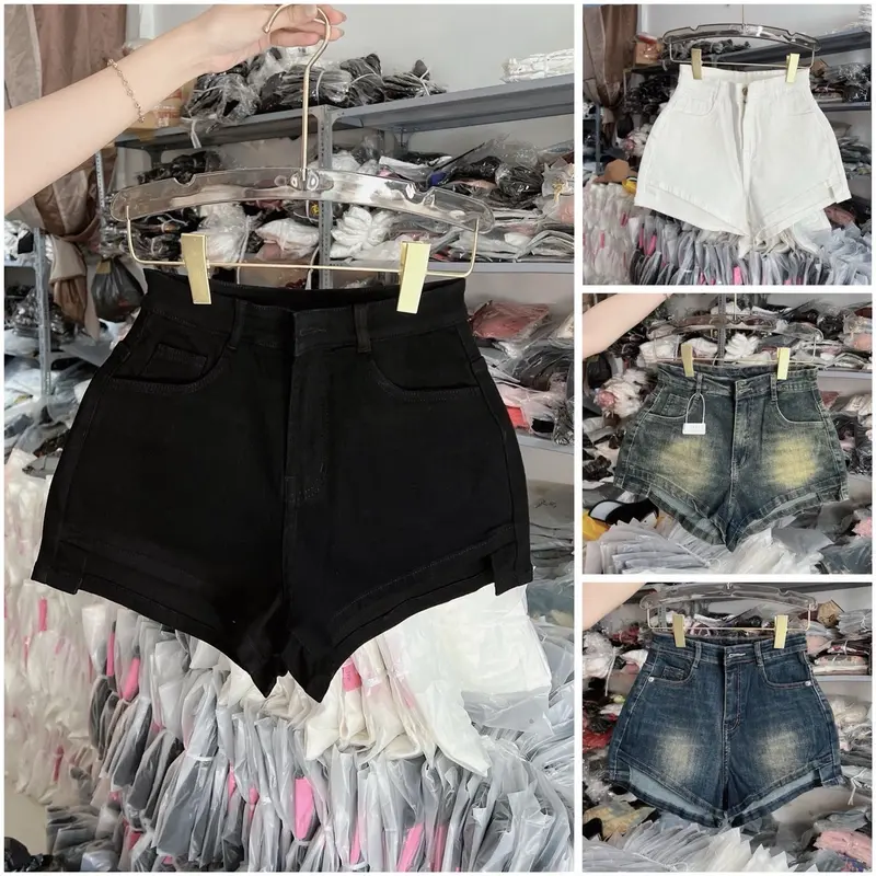 Quần socc jeans trơn ôm dáng cạp cao Co Giản -199/Kim Uyên BTQ 0