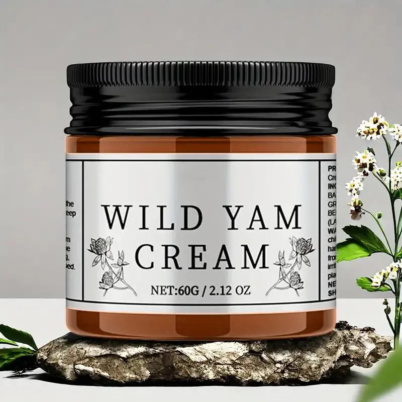 60g/2.12oz Wild Yam Root Cream, 1/2 Counts Moisturizing Skin Care Cream, Enhance Skin Tone, Hydrating Skin Care Product for Women & Men