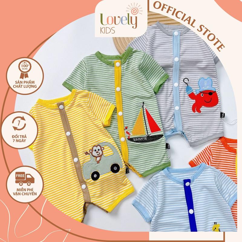 Set bộ bodysuit quần áo đùi liền thân cho bé trai bé gái new born – 12kg chất thun lạnh mềm mát mịn mã bodysuit