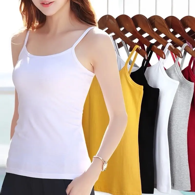 6 pcs Tengtop/Tank top Wanita Dewasa , Tank top Tali Kecil , Kaos Dalam Tank top Wanita Murah, Tank top Polos