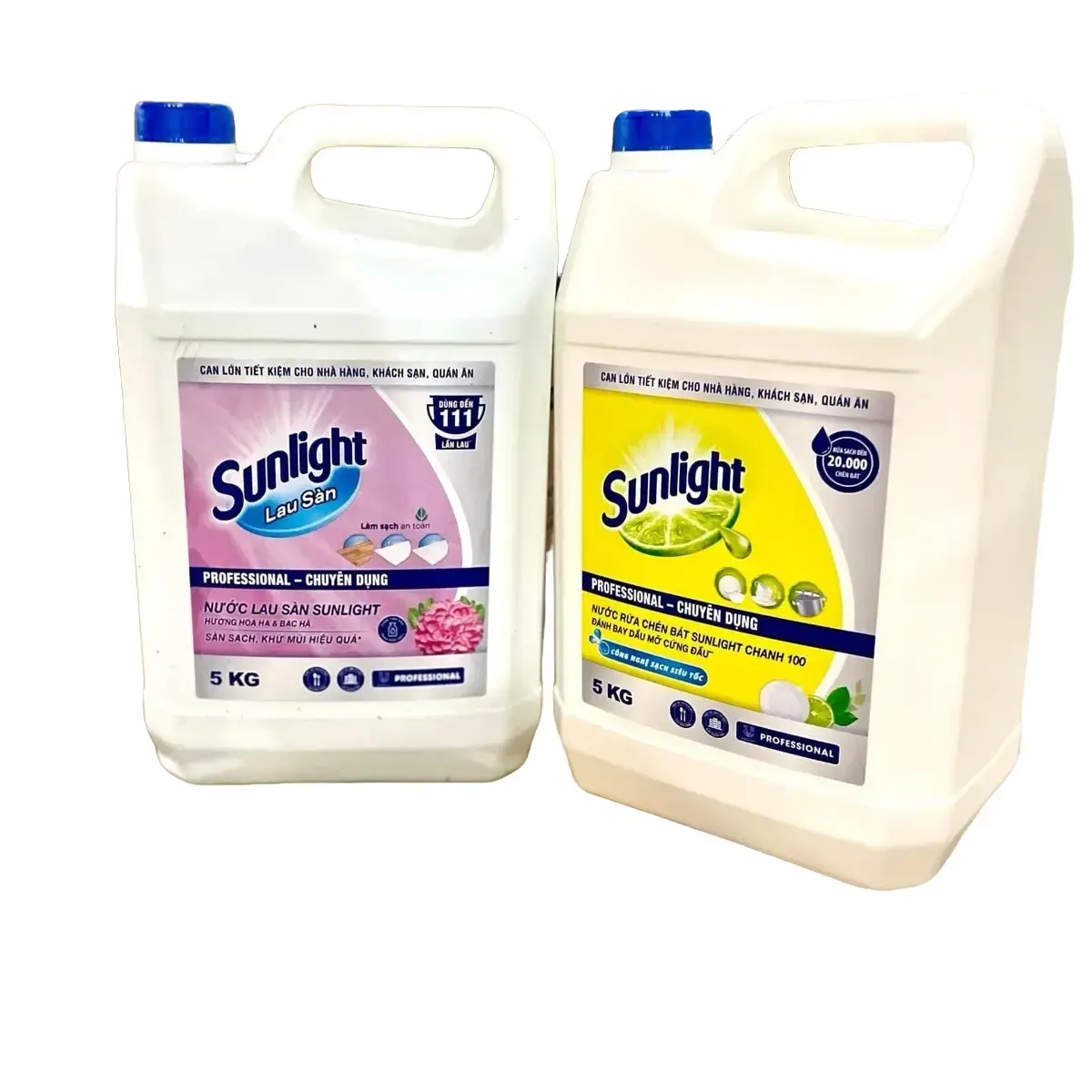 Bộ đôi rửa chén-lau sàn SUNLIGHT chuyên dụng 5kg giat x