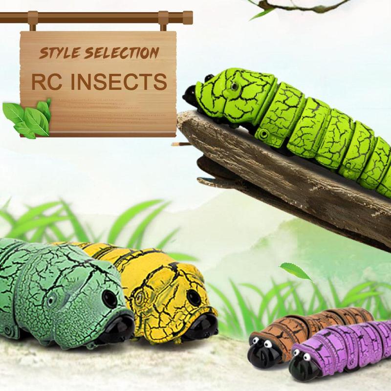 Product Introduction of New And Unique Simulation Remote Control Caterpillar Electric Trick Simulation Toy Insect J5L0 16