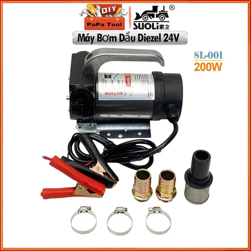 Máy bơm dầu diesel Suoli có 3 loại 12V, 24V, 220V dùng bơm hút dầu diesel Công suất 200W 300W 380W- PapaTools 6