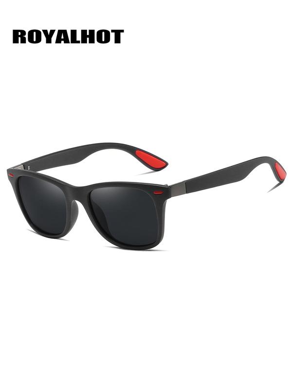 Unisex Polarized Sunglasses for Everyday Use, 1 Pair Square Frame Fashion Sunglasses, Casual Trendy Sunglasses for Outdoor Sports Activities As Gift for Friends 5
