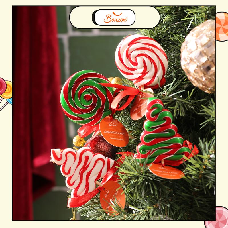  Kẹo mút cây thông handmade giáng sinh màu sắc bắt mắt - Kẹo que handmade Bonzon Candy Snack Ăn Vặt 
