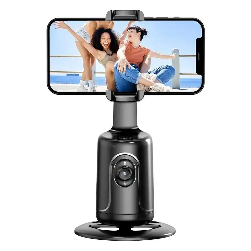 Smart Face Tracking Phone Holder, 360° Rotatable Phone Holder, Rechargeable Phone Tracking Stand for Vlog Live Video