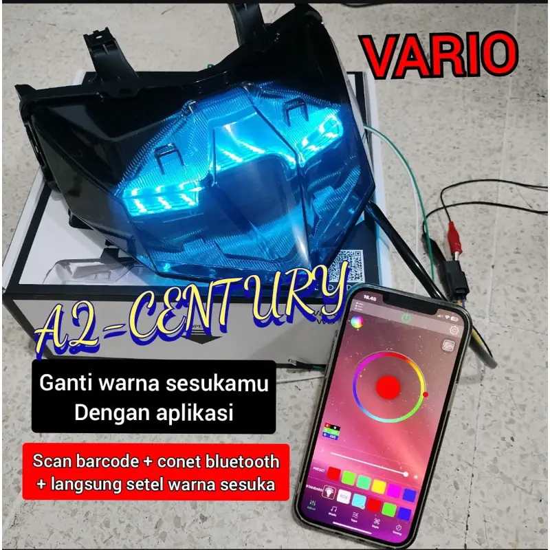 STOPLAMP VARIO LED NEW RGB STOPLAMP BINTIK VARIO LAMPU BELAKANG VARIO 125 2018 RACE PRO 0