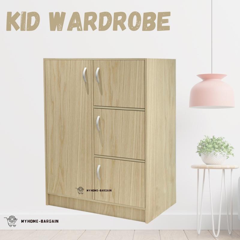 MYHOME | WOODEN KID WARDROBE | MULTIPURPOSE CABINET / CLOSET | JUNIOR ...