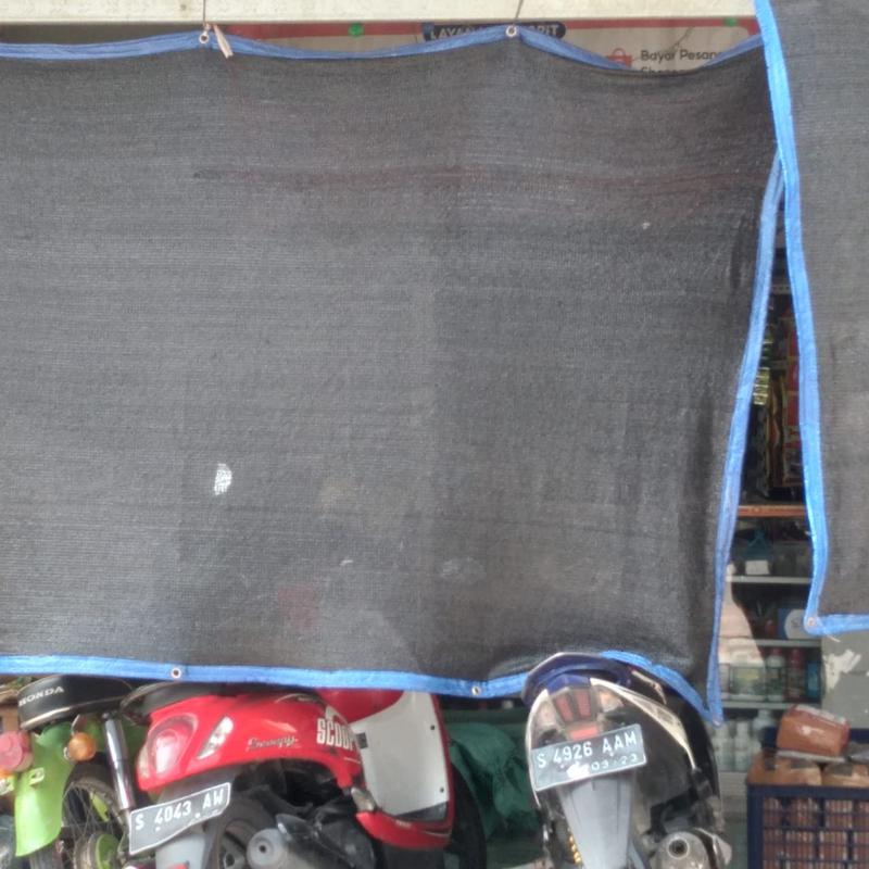 Paranet jahit list terpal plus mata ayam peneduh panas matahari per3x1meter 6
