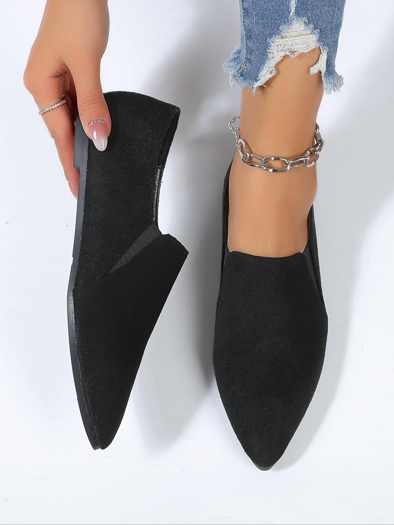 Product Introduction of Women's Fashionable Slip on Flats, 1 Pair Casual Comfortable Pointed Toe Flat Shoes for Daily Wear, Basic Lightweight Shoes for Outdoor, Perfect for Women and Party Wear 2