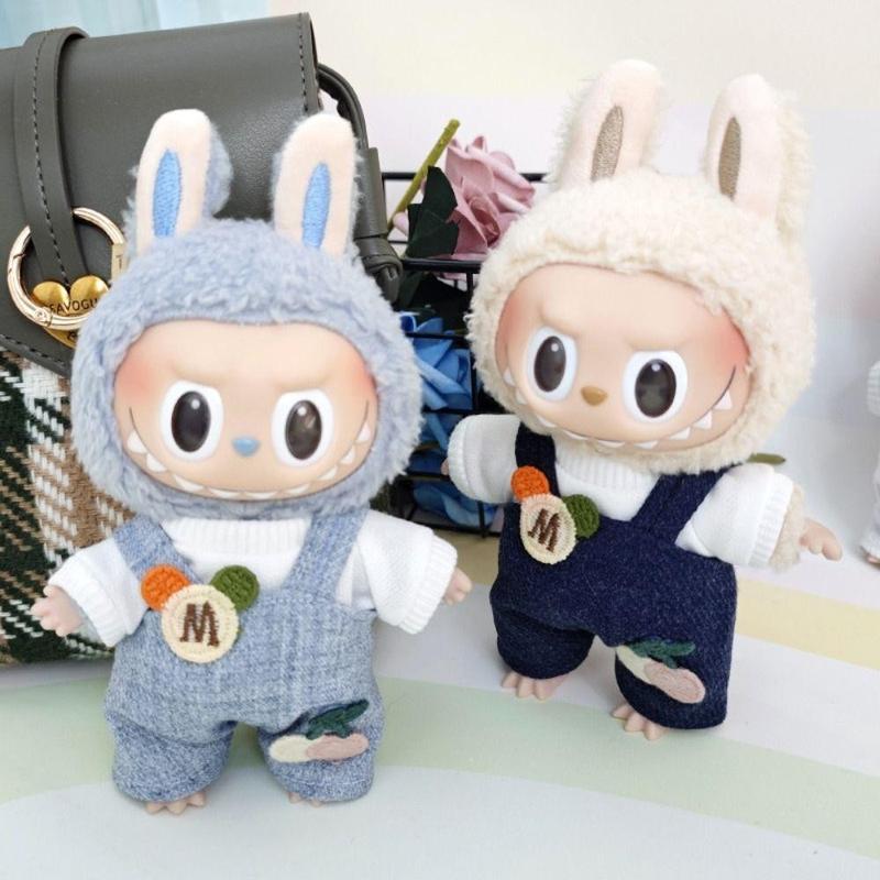 Quần áo búp bê Epeaa labubu, Phụ kiện búp bê Thủ Công thời gian để thư giãn đầy Labu, Quà tặng cos bền, váy lưới kim sa nơ, Thích hợp cho búp bê Labu 17 cm Toy Đồ Chơi 8