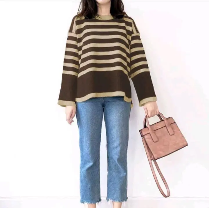 Alexi Store Baju Atasan Wanita Rajut Korean Style Luna Blouse Atasan Wanita 1