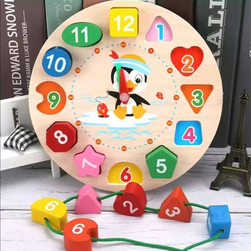 Mainan Puzzle Kayu Anak Montessori Mainan Kayu Musik Anak Mainan Alur Kawat Kecil 2