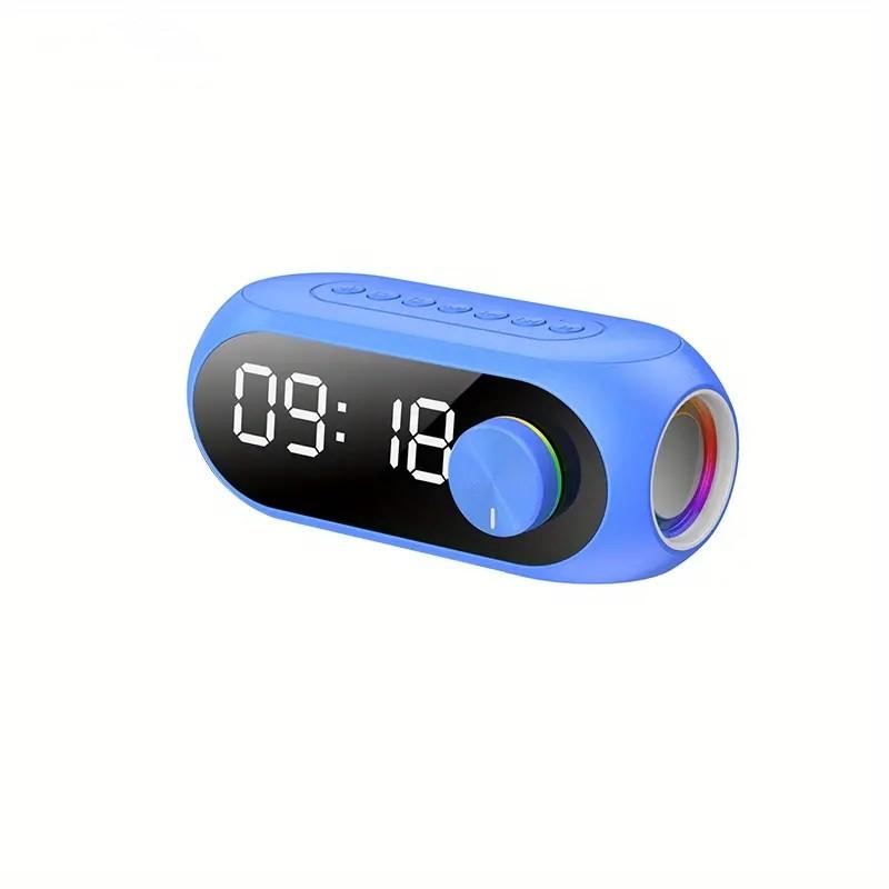 Wireless Bluetooth Speaker HD LED Display Multifunction Stereo Bass Speakers Alarm Clock FM Radio TF Card Aux Music Playback 8