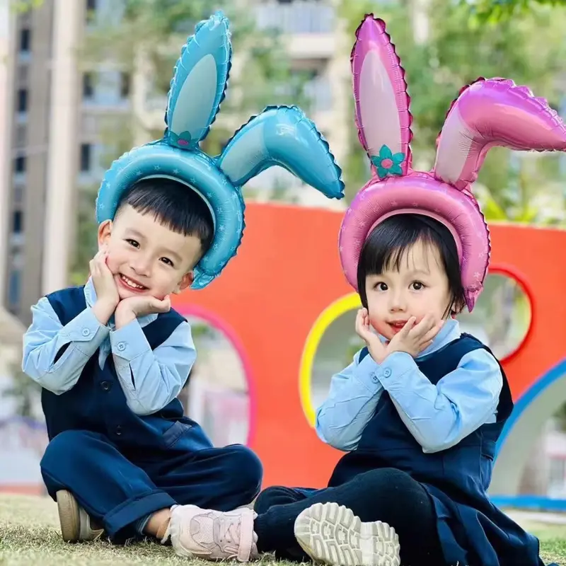 TM New Balon Bando karakter happy birthday Halloween Christmas natal kelinci mermaid baby shark cake ukuran BESAR R1189 6