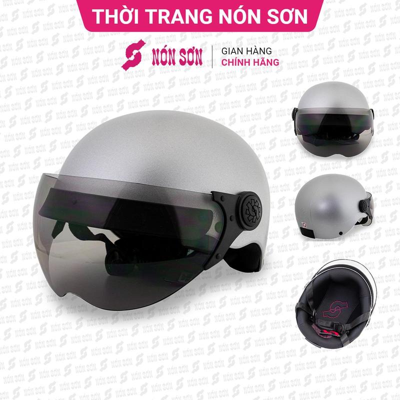 ƯU ĐÃI - Mũ bảo hiểm nửa đầu có kính chính hãng NÓN SƠN BKT-XM156
