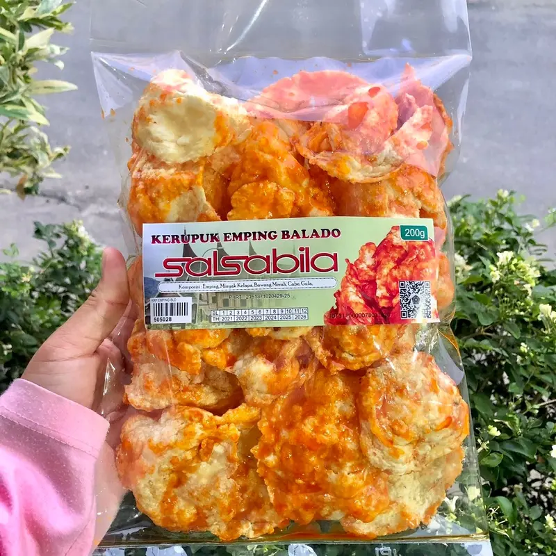 Kerupuk Emping Balado Salsabila/ Kerupuk Baguak Balado/ 0