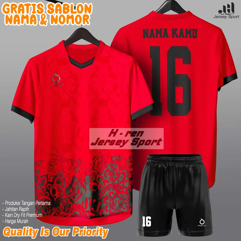 cod Setelan bola Costum Nama Nomor futsal voli baju celana dewasa jersey terbaru grade kualitas olahraga grade printing 0