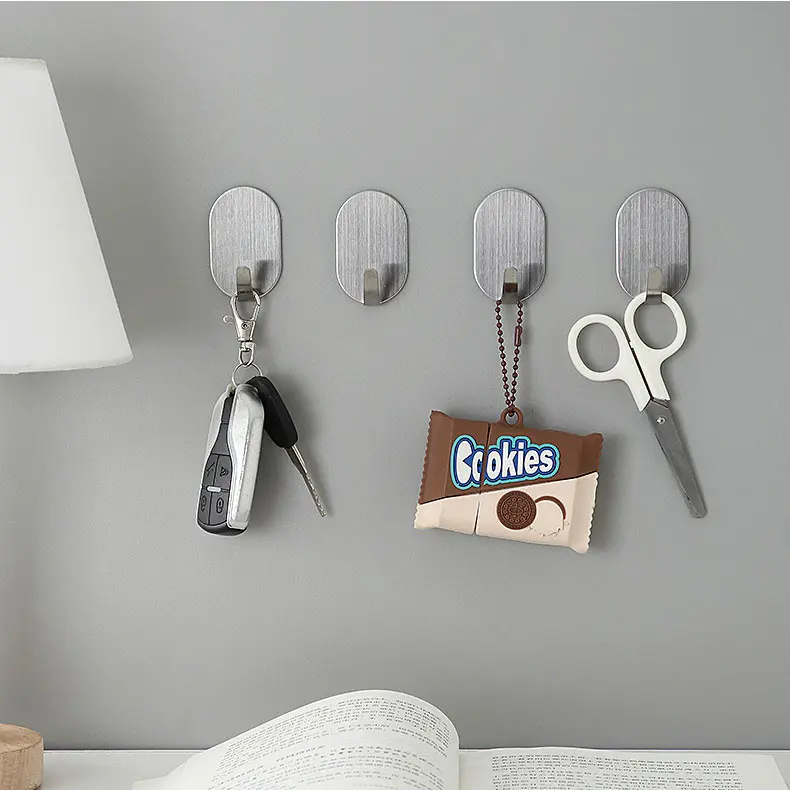 Combo 5 móc dán tường inox 304 treo đồ đa năng siêu chắc chịu lực tốt tiện dụng mã M1 4