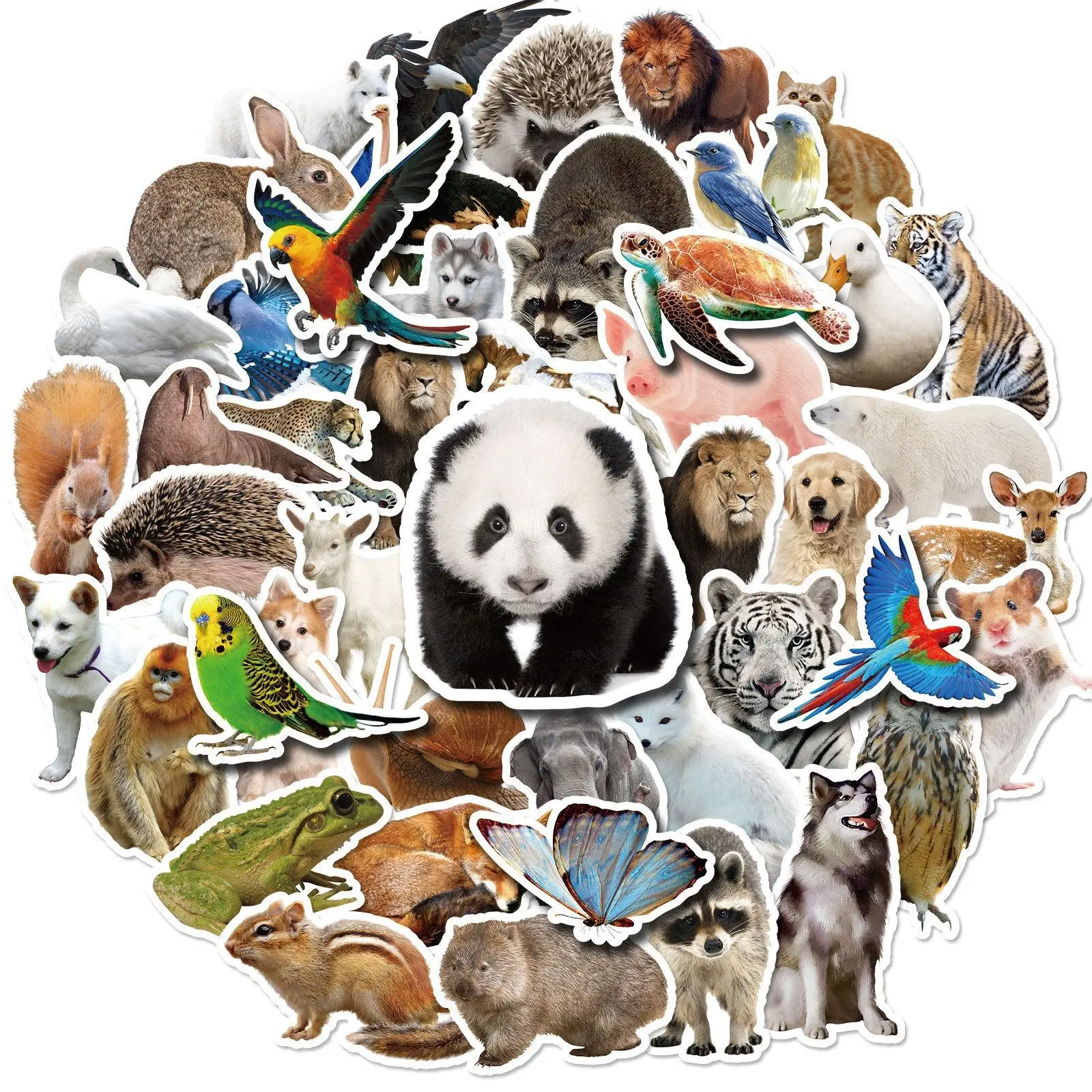 50pcs Animal Series Sticker, Waterproof Sticker Pack for Wall Water Bottle Skateboard Helmet Car Bike Luggage Laptop