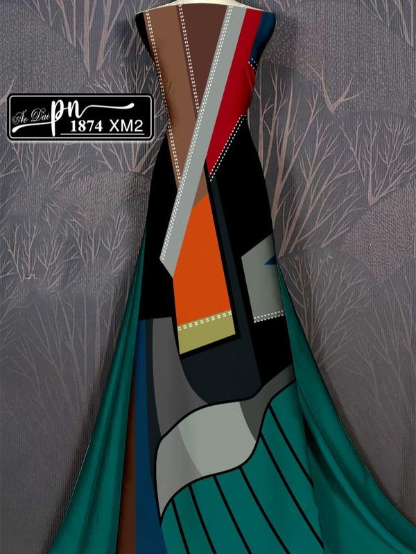 Mã 1874, Lụa Kim Sa Vải May áo Dài, Đồ đi chùa, váy Đầm. Theo Dòng thời Gian Thầy Minh Tuệ