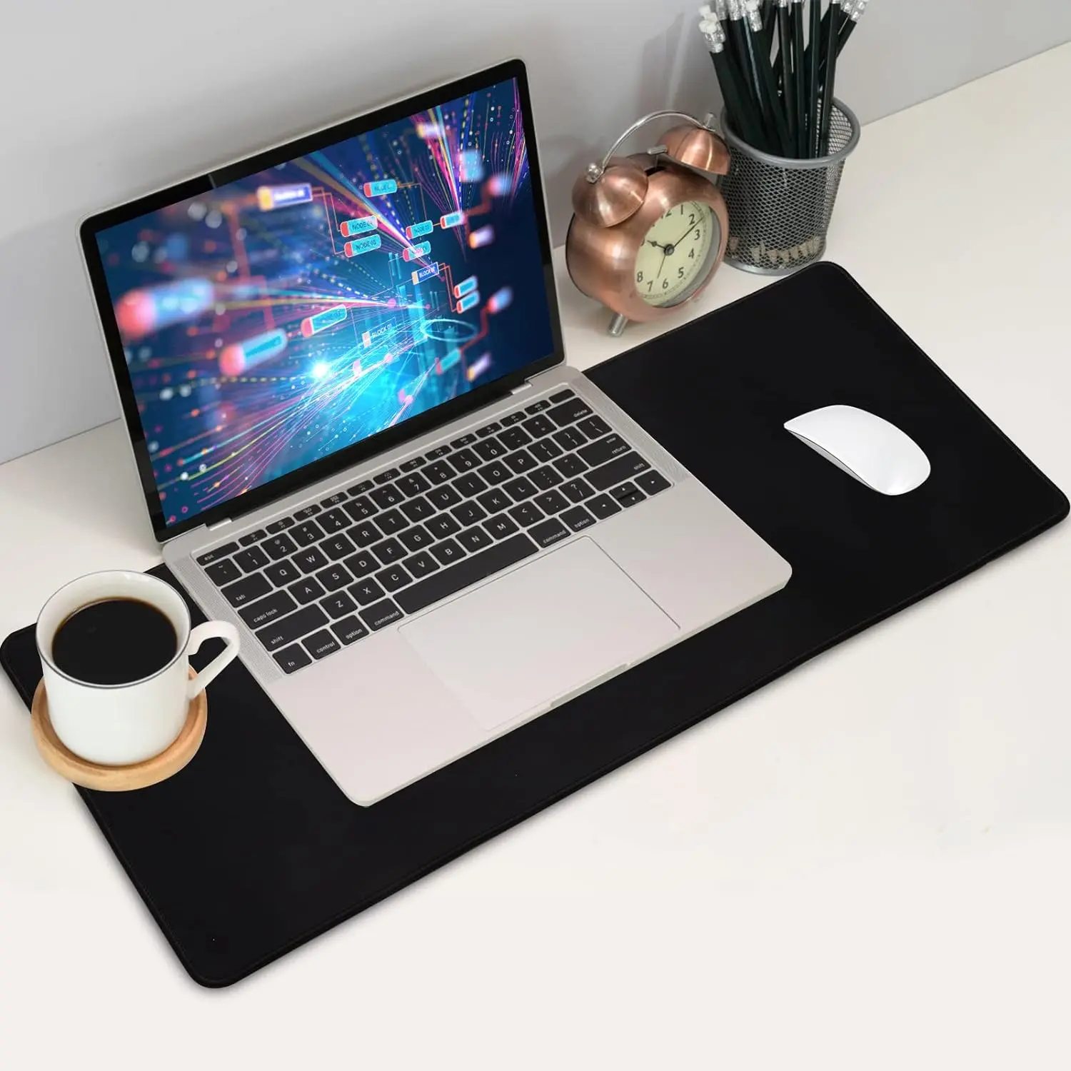 Custom Print Large Gaming Mouse Pad Stitched Edges Extended MousePad Non-Slip Natural Rubber Base for Gamer/Desktop/Office/Home
