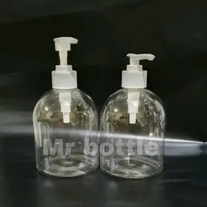 Botol 500ml + Tutup Pump | PET Bening Natural | 500ml Kosong Isi Ulang Parfum Pump