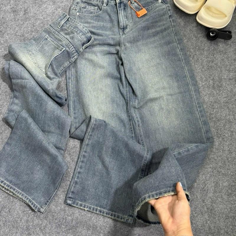 KANG (S-2Xl) Quần Jeans Suông Rộng Màu Lạ dơ nhẹ Chất jeans mềm K3242 3