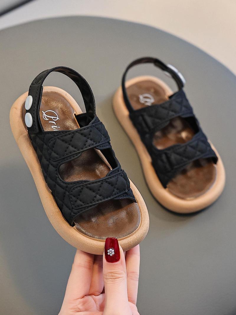 Product Introduction of Unisex's Summer Fashionable Quilted Design Quilted Sandals, Casual Soft Sole Sandals for Beach, Non-slip Sandals for Boys & Girls 3