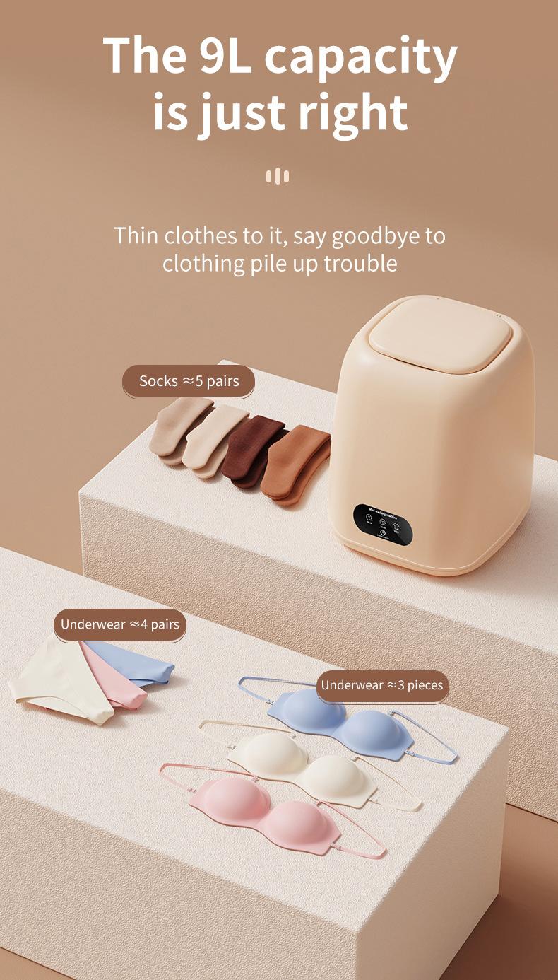 Product Introduction of Baby Mini Washing Machine Ultra-Clean Washing Machine Small Pulsator for Rental Home Large Capacity Wash and Dry Combo 14
