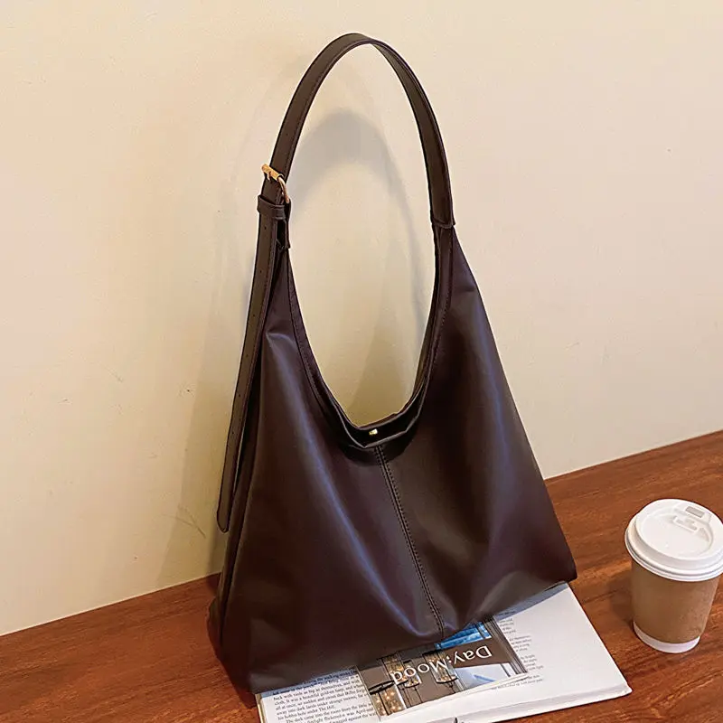 Large Capacity Vintage Ladies Bags Underarm All-Match Bag Women's New One-Shoulder Fashion Senior Commuter Tote Big Bag